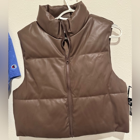 Jackets & Blazers - Ci Sono brown puffer vest